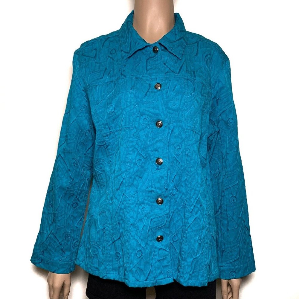 Chico’s Embroidered Jacket/Top Size 2